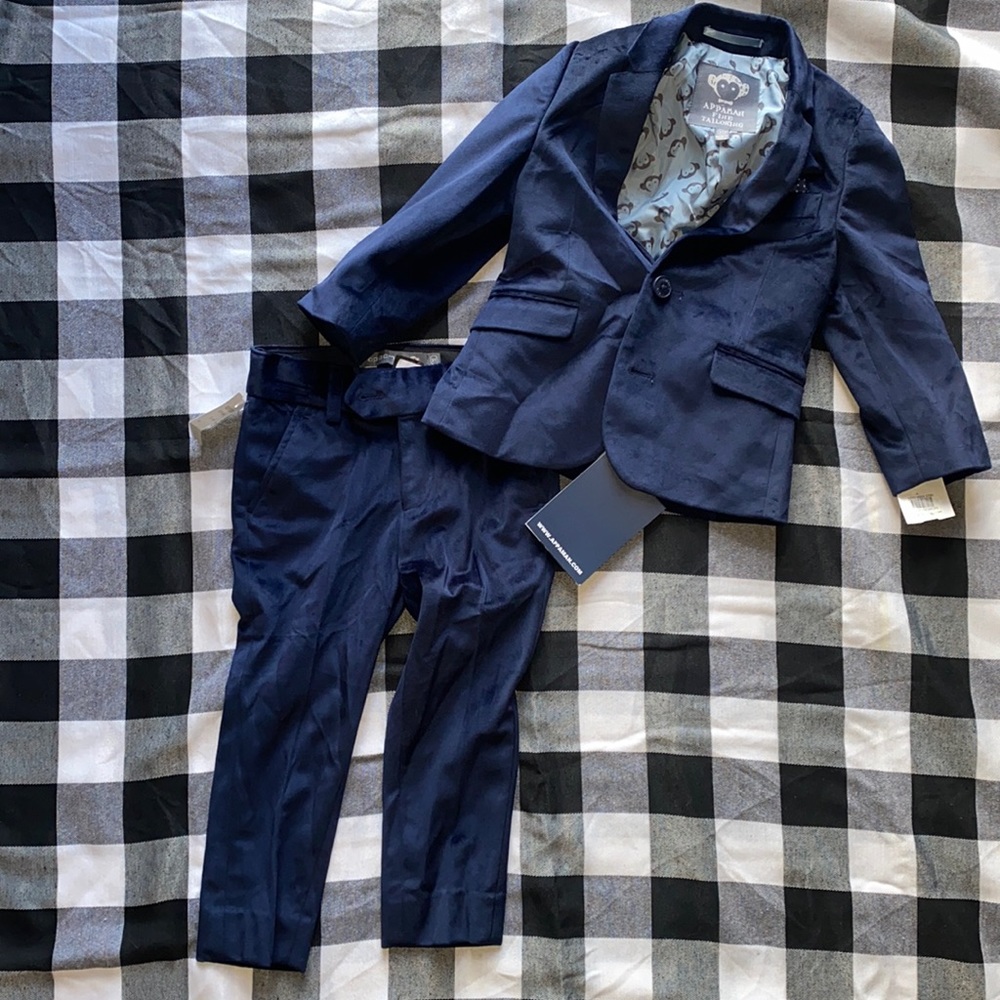 NWT Appaman Velvet Suit Set